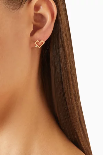 Hubb Diamond Stud Earrings in 18kt Gold