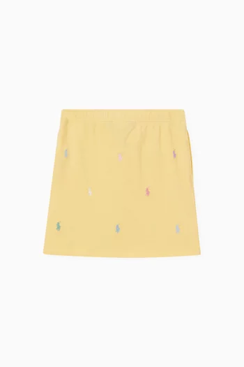 All-over Logo Skirt in Cotton