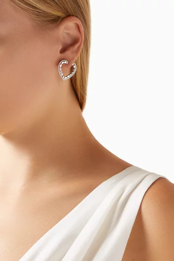 Aloria Diamond Stud Earring in 18kt White Gold