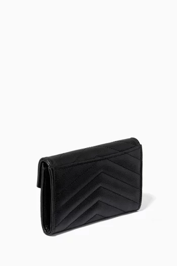 Cassandre Small Envelope Wallet in Matelassé Leather     