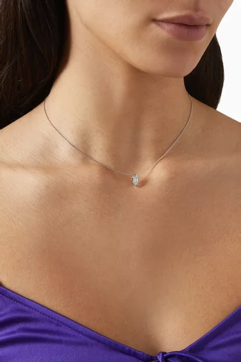 Palace Baguette Diamond Necklace in 18k White Gold