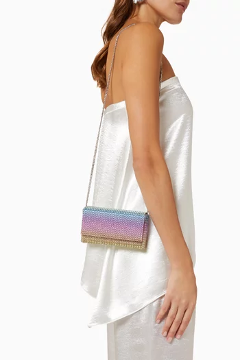 Super Mini Paloma Crystal Clutch Bag in Satin