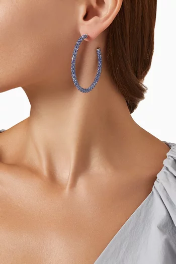 Large Cameron Crystal-embellished Hoop Earrings