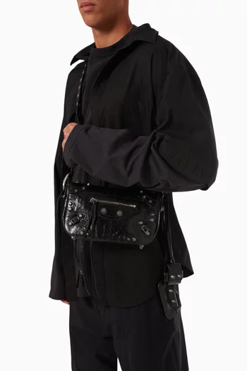 Le Cagole XS Flap Bag in Arena Lambskin