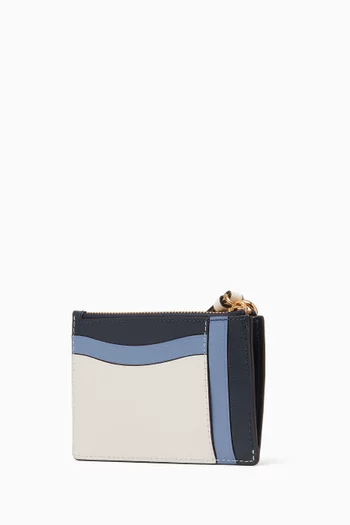 Morgan Wristlet Card Holder in Faux Leather