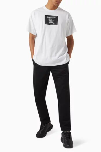Roundwood Label T-shirt in Cotton Jersey