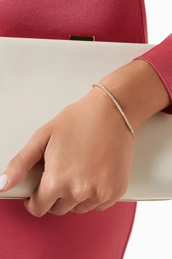 Tennis Crystal Bracelet in Gold Vermeil