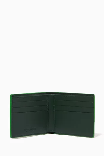 Bi-fold Wallet in Intreccio Grained Leather