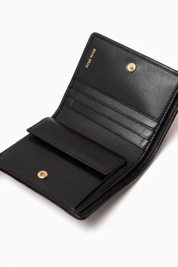 Small Matelassé Flap Wallet in Nappa Leather