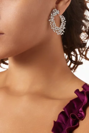 Zahra Pearl Earrings in Sterling Silver