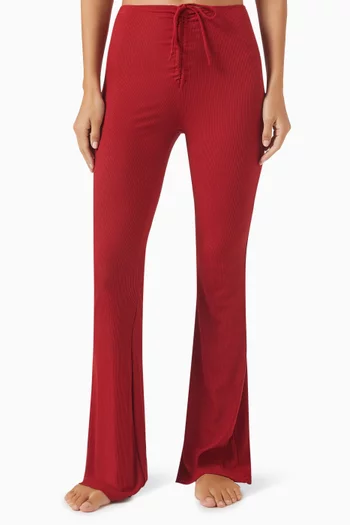 Soft Lounge Ruched Pants in Stretch-modal
