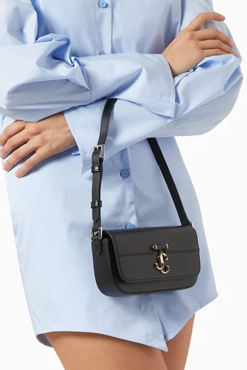 Mini Avenue Shoulder Bag with JC Emblem in Leather