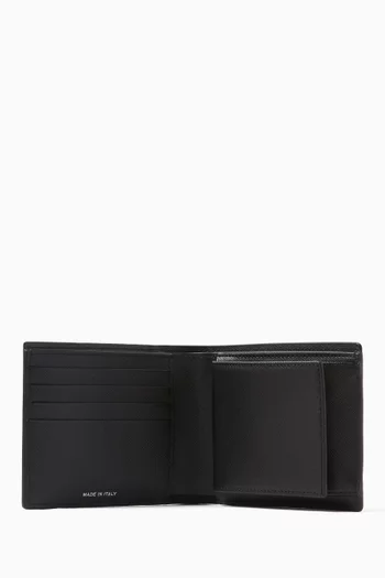 East-West Bi-fold Wallet in Saffiano Leather