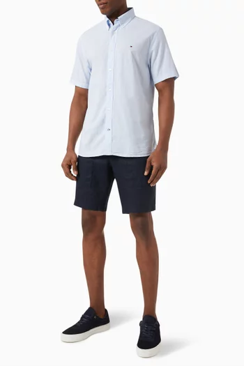 Airy Short-sleeved Shirt in Linen Blend