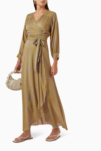 Kate Belted Maxi Dress in Rayon