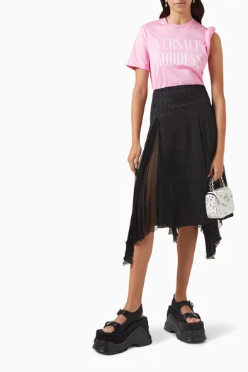 Monogram Skirt in Jacquard-satin
