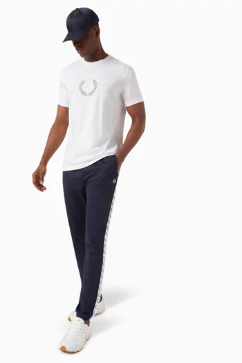 Taped Track Pants in Cotton Blend