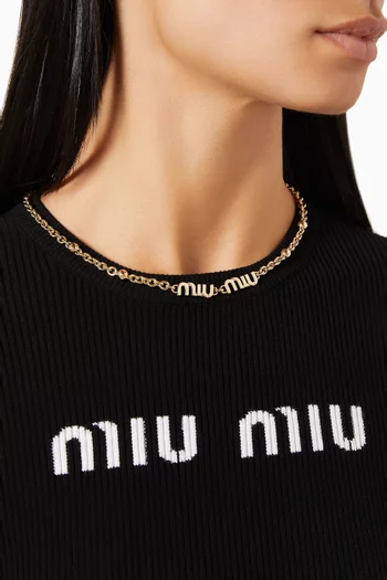 Logo Necklace in Metal