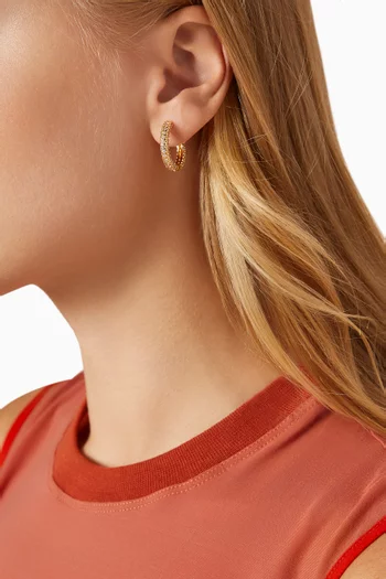 Infinity Hoop Earrings in 18kt Gold-plated Brass