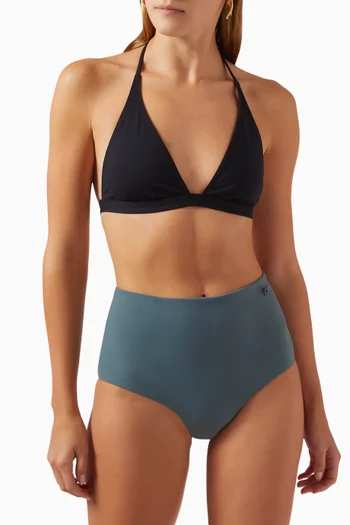 High-waisted Bikini Bottom in Double-faced Jersey