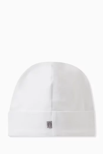 Embroidered Logo Baby Hat in Cotton
