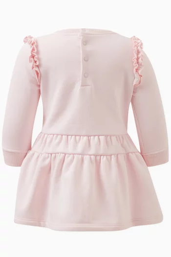 Logo Print Dress in Cotton-blend