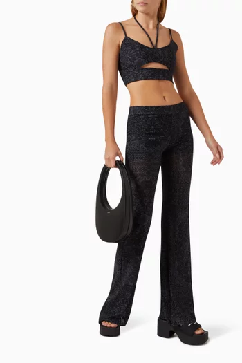 002 Flared Pants in Mesh
