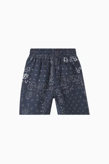 Paisley Camp Shorts in Cotton