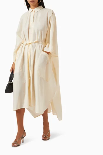 Episkopi Midi Shirt Dress in Organic Cotton-blend