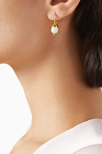 Perla Hoop Earrings in 18kt Gold-plated Silver
