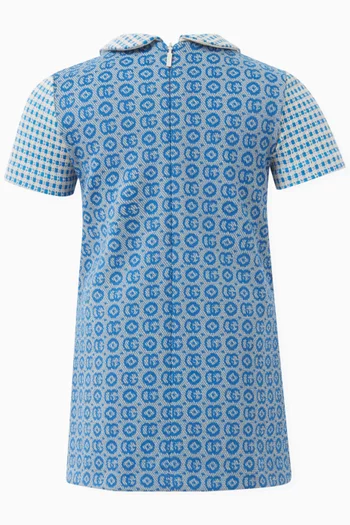 Logo-pattern Dress in Cotton