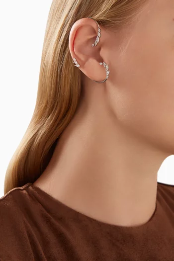 Diamond Single Ear Cuff in 18kt White Gold