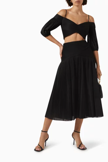 Pleated Crop Top