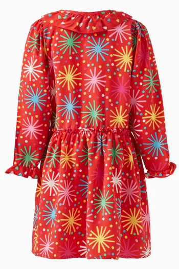 Star Print Dress in Organic Cotton