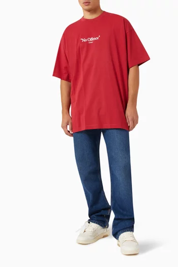 No Offence Oversized T-shirt in Cotton