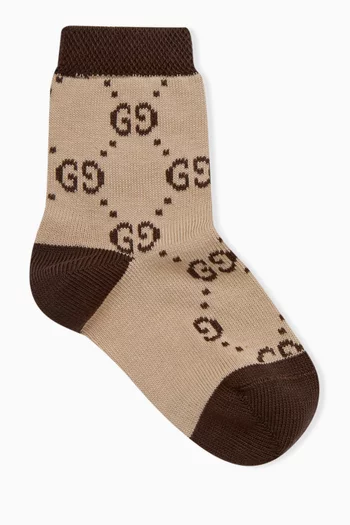 Logo Print Socks in Cotton