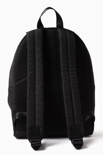 Striped Logo Backpack in Polyester