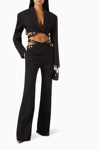 Constrictor Crop Jacket in Wool