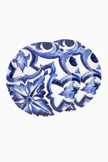 Blu Mediterraneo Bread Plates in Porcelain, Set of 2