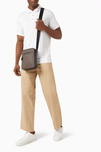 Wide Leg Chinos in Cotton