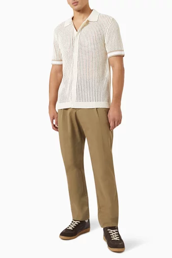Pleated Chino in Cotton Blend