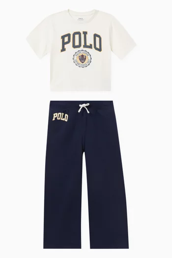 Polo Crest Printed T-shirt in Cotton