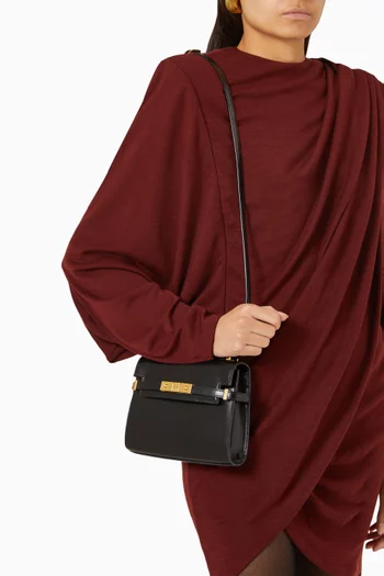 Mini Manhattan Shoulder Bag in Box Leather