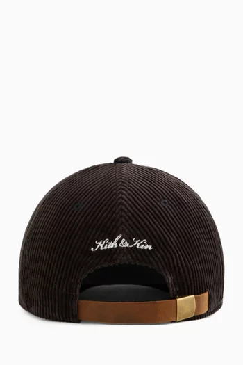 Just Us Relaxed Pinch Crown Cap in Corduroy