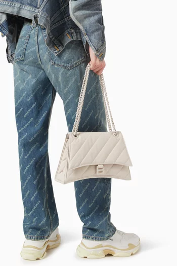 Medium Crush Shoulder Bag in Quilted Leather