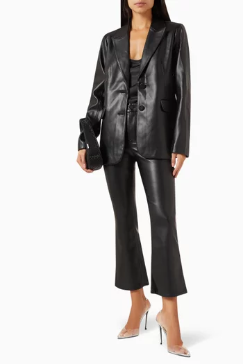 Oversized Blazer in Faux Leather