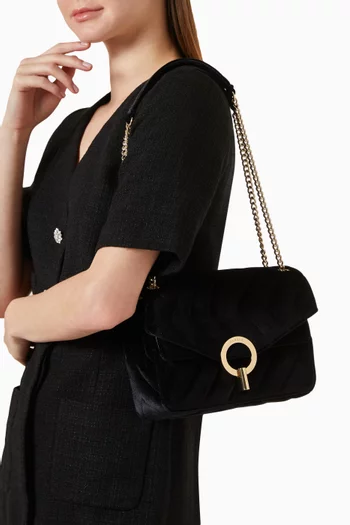 Yza Shoulder Bag in Quilted Velvet