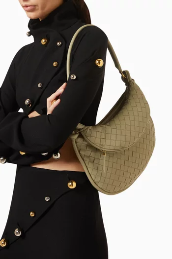 Medium Gemelli Shoulder Bag in  Intrecciato Leather