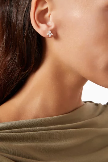 Pixie Wings Diamond Stud Earrings in 18kt White Gold