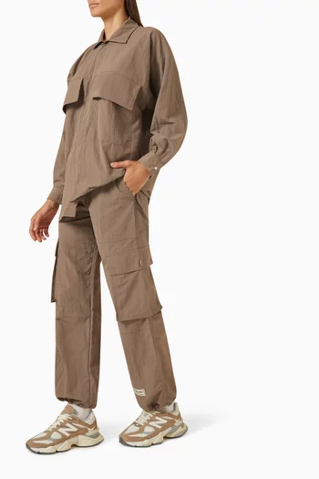 Wide-leg Cargo Pants in Recycled-nylon